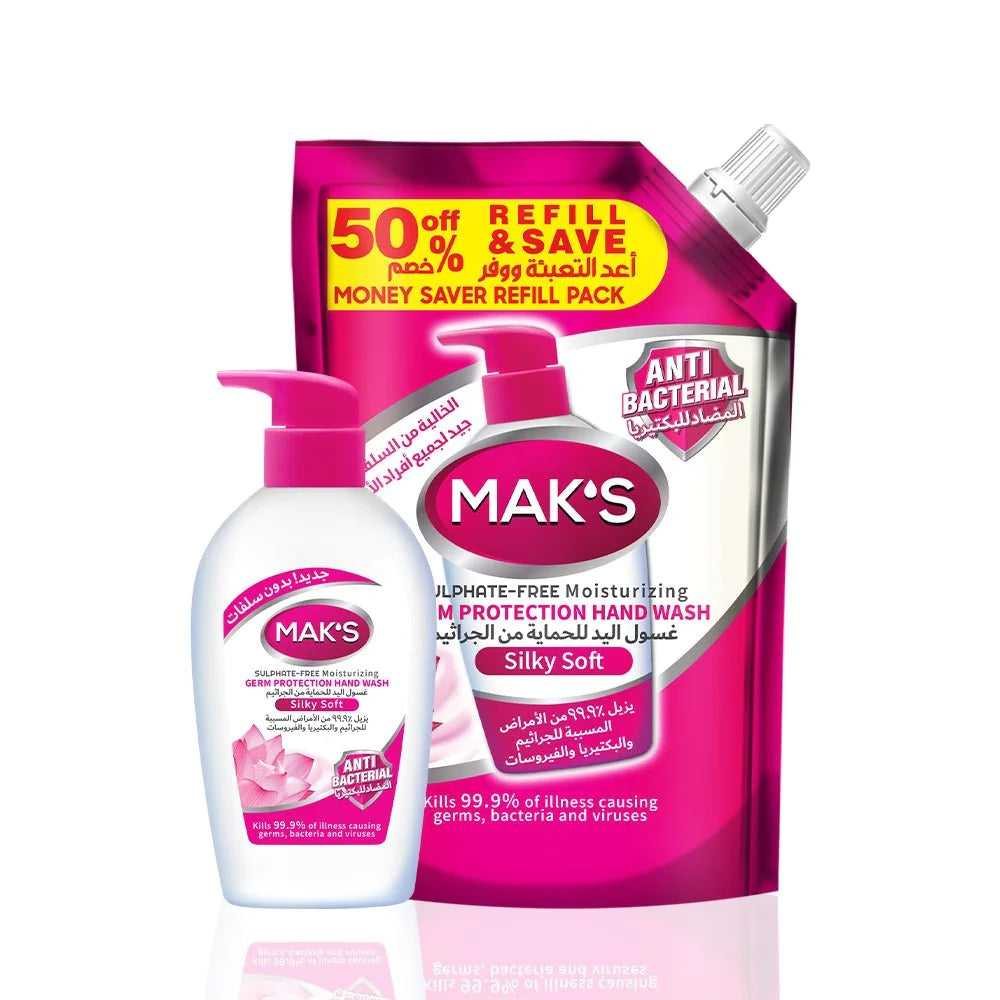 MAKS HAND WASH SILKY & SOFT S250ML