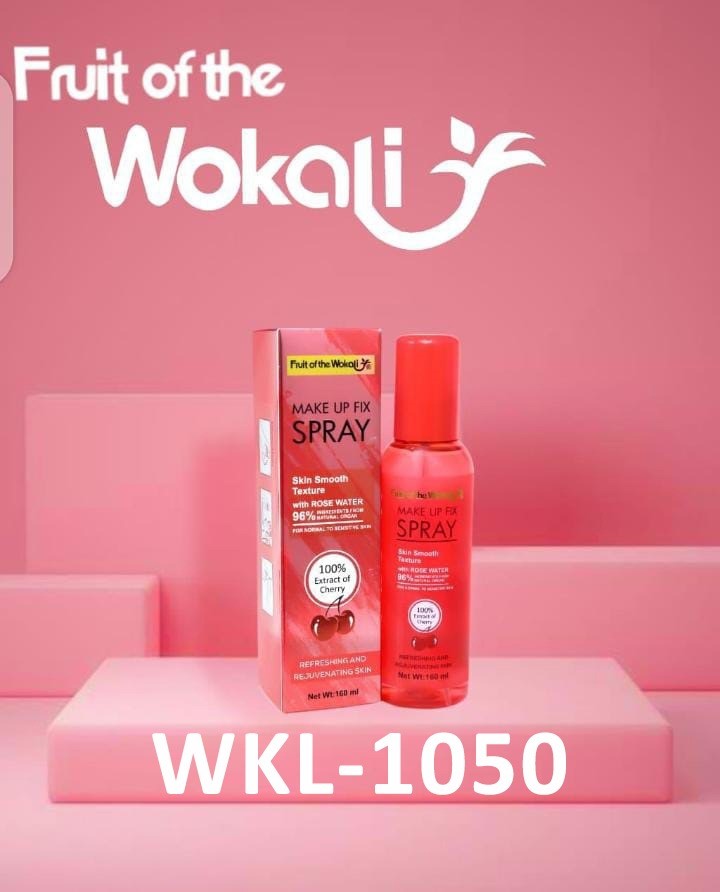 Wokali Make up Fixer Spray SkiFruit of the n Smooth Texture with Rose Water 96% Ingredient From Natural Organ