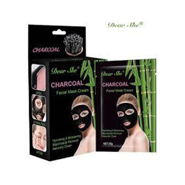 Dear She Charcoal Facial Mask Cream(10 pcs)