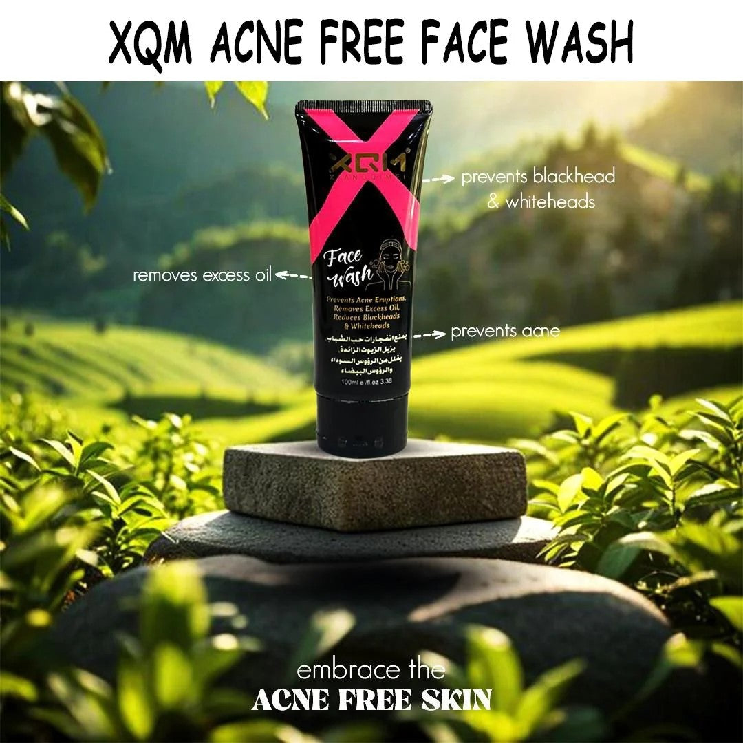 XQM Acne Free Face Wash Prevents Acne Eruptions Removes Excess Oil Reduces Blackheads & Whiteheads