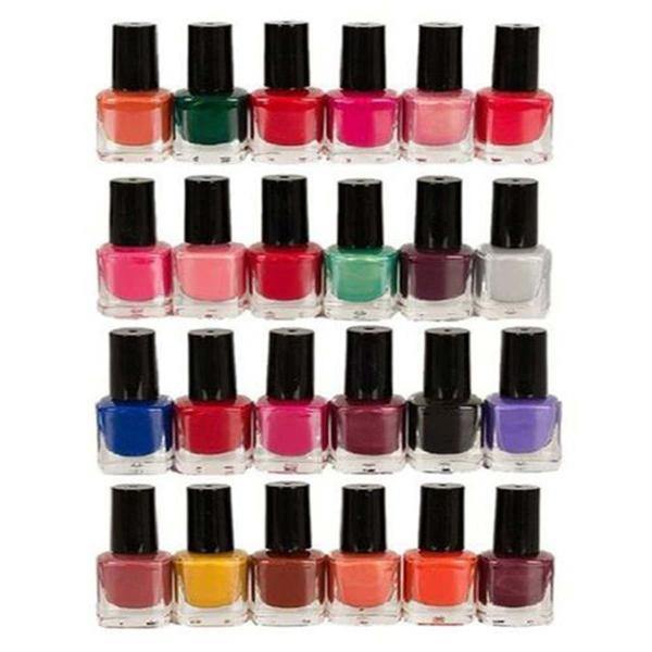 Pack of 12 & 24 Peel Off Nail Paints Nail Polish - Multi color