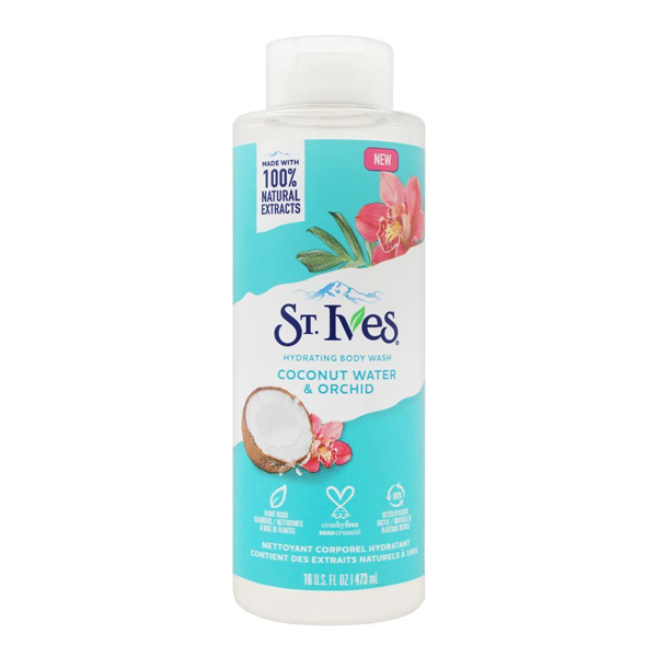 St. Ives Hydrating Body Wash, Coconut Water &amp; Orchid 16oz - 473ml freeshipping - thehimherstore