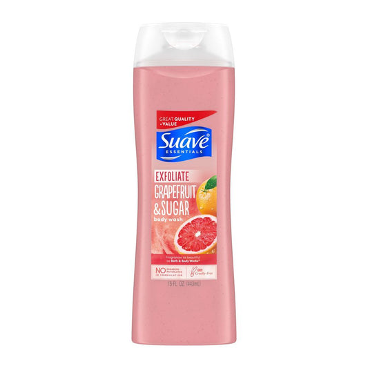 Suave Essentials Exfoliate Grapefruit and Sugar Body Wash, 443ml