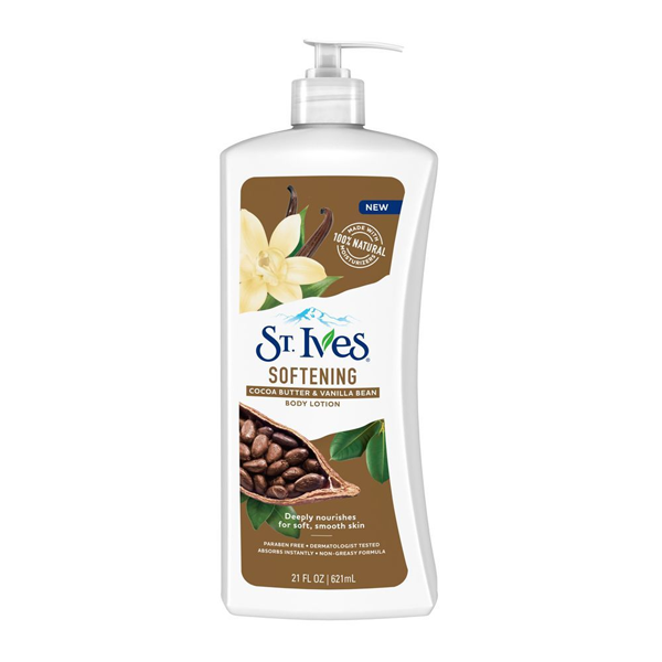 St. ives SOFTENING COCOA BUTTER &amp; VANILLA BEAN HAND &amp; BODY LOTION 21oz 622ml freeshipping - thehimherstore