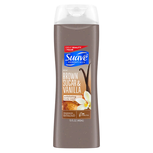 Suave Brown Sugar &amp; Vanilla Exfoliating Body Wash 12oz-355ml freeshipping - thehimherstore