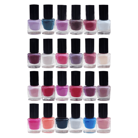 Branded Pack Of 24 Peel Off Nail Paints Nail Polish - Multi color