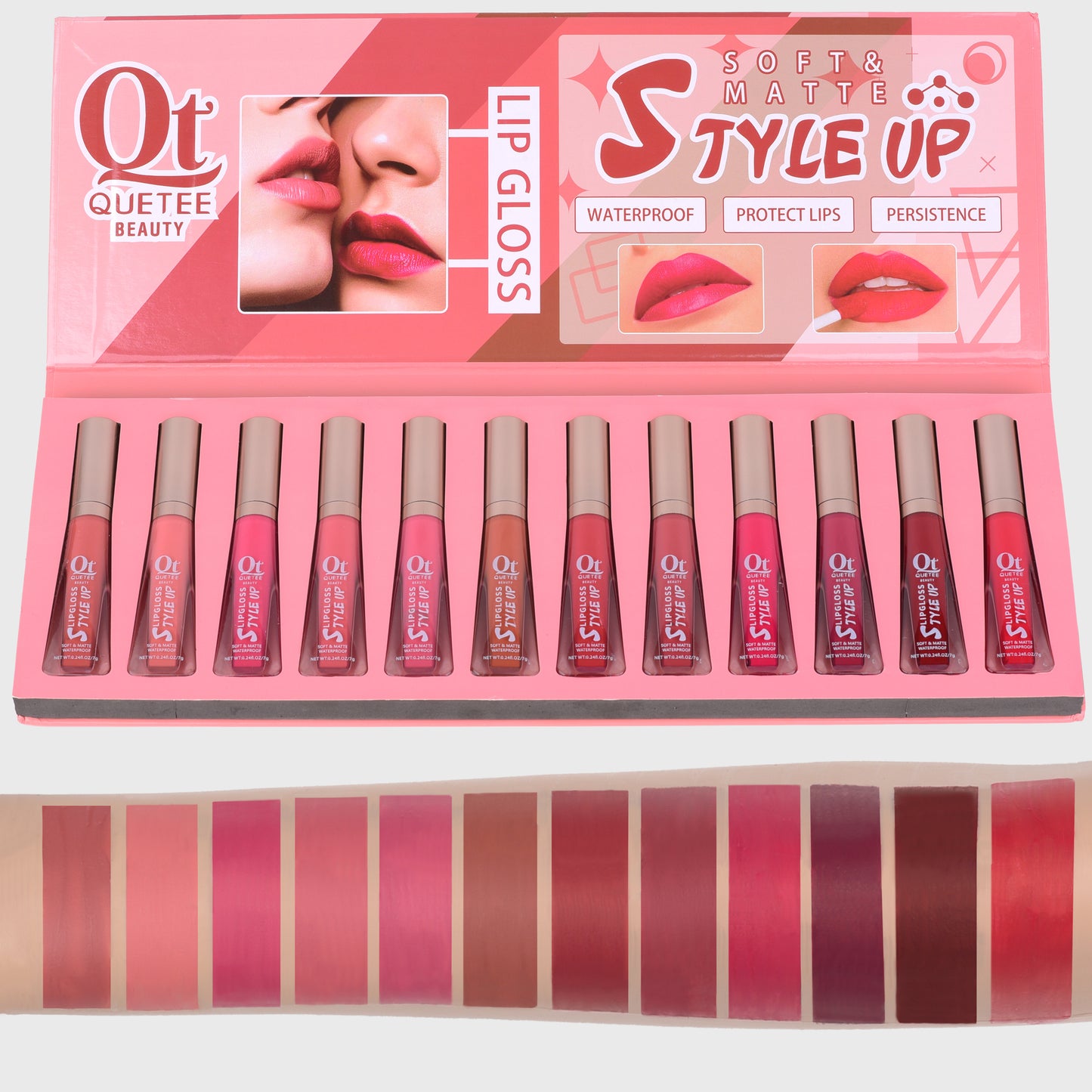 Quetee Beauty Soft And Matte Style Up Matte Lip Gloss 12Pcs Set